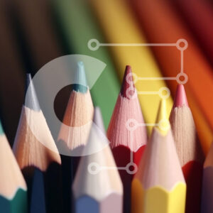 Intra Συλλεκτικό Ξύλινο Παζλ Plywood  4mm - Ζωντανά χρωματιστά μολύβια Σε Ξύλινο Κουτί - Διαστάσεις Puzzle: 10x10 cm – 25 κομμάτια