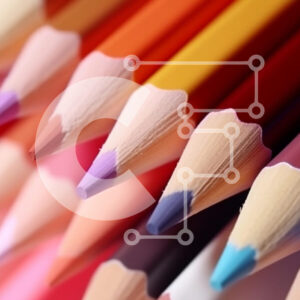 Intra Συλλεκτικό Ξύλινο Παζλ Plywood  4mm - Ζωντανά χρωματιστά μολύβια σε διαγώνια διάταξη Σε Ξύλινο Κουτί - Διαστάσεις Puzzle: 10x10 cm – 25 κομμάτια