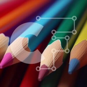 Intra Συλλεκτικό Ξύλινο Παζλ Plywood  4mm - Ζωντανά χρωματιστά μολύβια Σε Ξύλινο Κουτί - Διαστάσεις Puzzle: 10x10 cm – 25 κομμάτια