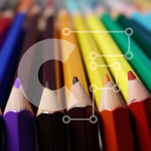 Intra Συλλεκτικό Ξύλινο Παζλ Plywood  4mm - Ζωντανά χρωματιστά μολύβια Σε Ξύλινο Κουτί - Διαστάσεις Puzzle: 10x10 cm – 25 κομμάτια