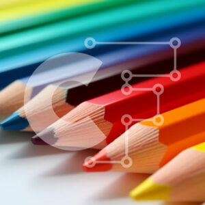 Intra Συλλεκτικό Ξύλινο Παζλ Plywood  4mm - Ζωντανά χρωματιστά μολύβια Σε Ξύλινο Κουτί - Διαστάσεις Puzzle: 10x10 cm – 25 κομμάτια