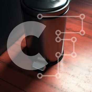 Intra Συλλεκτικό Ξύλινο Παζλ Plywood  4mm - Μοντέρνος μαύρος κάδος πεντάλ στη σύγχρονη κουζίνα Σε Ξύλινο Κουτί - Διαστάσεις Puzzle: 10x10 cm – 25 κομμάτια - Image 1