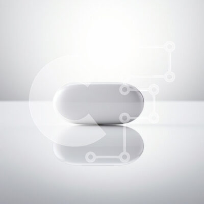 Intra Συλλεκτικό Ξύλινο Παζλ Plywood  4mm - Μινιμαλιστικό λευκό αντικείμενο σε ανακλαστική επιφάνεια Σε Ξύλινο Κουτί - Διαστάσεις: 10x10 cm – 25 κομμάτια - Image 1