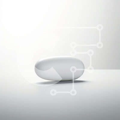 Intra Συλλεκτικό Ξύλινο Παζλ Plywood  4mm - Μινιμαλιστικό λευκό οβάλ αντικείμενο σε ανοιχτόχρωμο φόντο Σε Ξύλινο Κουτί - Διαστάσεις Puzzle: 10x10 cm – 25 κομμάτια - Image 1