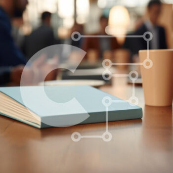 Intra Συλλεκτικό Ξύλινο Παζλ Plywood  4mm - Μοντέρνος χώρος συσκέψεων με βιβλίο και κούπα καφέ Σε Ξύλινο Κουτί - Διαστάσεις Puzzle: 10x10 cm – 25 κομμάτια - Image 1