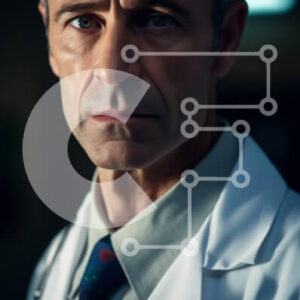 Intra Συλλεκτικό Ξύλινο Παζλ Plywood  4mm - Πορτρέτο ενός γιατρού από κοντά Σε Ξύλινο Κουτί - Διαστάσεις Puzzle: 10x10 cm – 25 κομμάτια