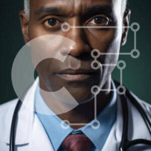 Intra Συλλεκτικό Ξύλινο Παζλ Plywood  4mm - Πορτρέτο ενός αρσενικού γιατρού Σε Ξύλινο Κουτί - Διαστάσεις Puzzle: 10x10 cm – 25 κομμάτια