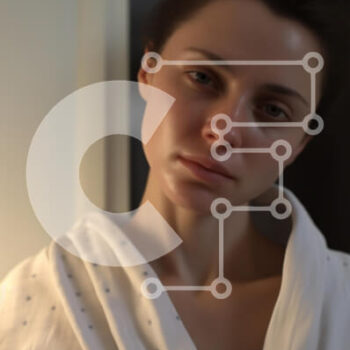 Intra Συλλεκτικό Ξύλινο Παζλ Plywood  4mm - Πορτρέτο μιας νεαρής γυναίκας με μια λευκή ρόμπα Σε Ξύλινο Κουτί - Διαστάσεις Puzzle: 10x10 cm – 25 κομμάτια - Image 1