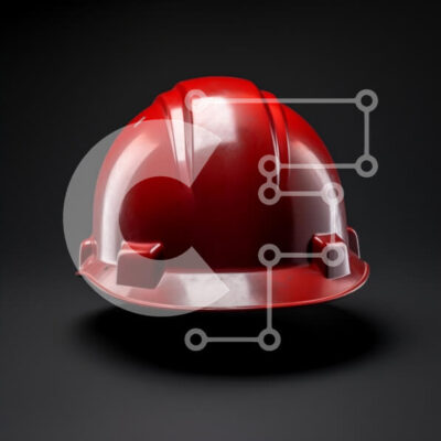 Intra Συλλεκτικό Ξύλινο Παζλ Plywood  4mm - Κόκκινο σκληρό καπέλο σε σκούρο φόντο Σε Ξύλινο Κουτί - Διαστάσεις: 10x10 cm – 25 κομμάτια - Image 1