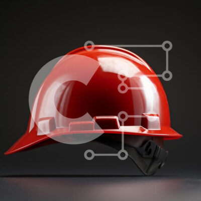 Intra Συλλεκτικό Ξύλινο Παζλ Plywood  4mm - Κόκκινο σκληρό καπέλο σε σκούρο φόντο Σε Ξύλινο Κουτί - Διαστάσεις Puzzle: 10x10 cm – 25 κομμάτια - Image 1