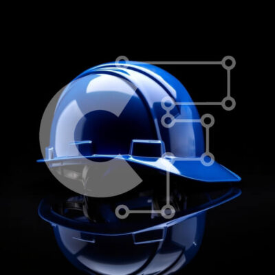 Intra Συλλεκτικό Ξύλινο Παζλ Plywood 4mm - Μπλε σκληρό καπέλο σε ανακλαστική επιφάνεια Σε Ξύλινο Κουτί - Διαστάσεις Puzzle: 10x10 cm – 25 κομμάτια - Image 1