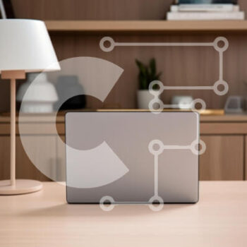 Intra Συλλεκτικό Ξύλινο Παζλ Plywood  4mm - Σύγχρονος χώρος εργασίας με φορητό υπολογιστή Σε Ξύλινο Κουτί - Διαστάσεις Puzzle: 10x10 cm – 25 κομμάτια - Image 1