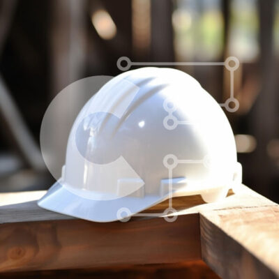 Intra Συλλεκτικό Ξύλινο Παζλ Plywood 4mm - Λευκό σκληρό καπέλο σε ξύλινη επιφάνεια Σε Ξύλινο Κουτί - Διαστάσεις Puzzle: 10x10 cm – 25 κομμάτια - Image 1