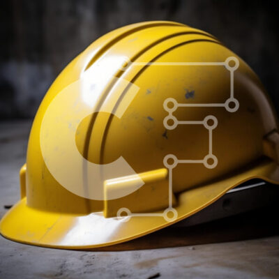 Intra Συλλεκτικό Ξύλινο Παζλ Plywood  4mm - Κοντινό πλάνο ενός κίτρινου σκληρού καπέλου Σε Ξύλινο Κουτί - Διαστάσεις Puzzle: 10x10 cm – 25 κομμάτια - Image 1