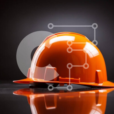 Intra Συλλεκτικό Ξύλινο Παζλ Plywood  4mm - Πορτοκαλί κράνος ασφαλείας σε ανακλαστική επιφάνεια Σε Ξύλινο Κουτί - Διαστάσεις Puzzle: 10x10 cm – 25 κομμάτια - Image 1