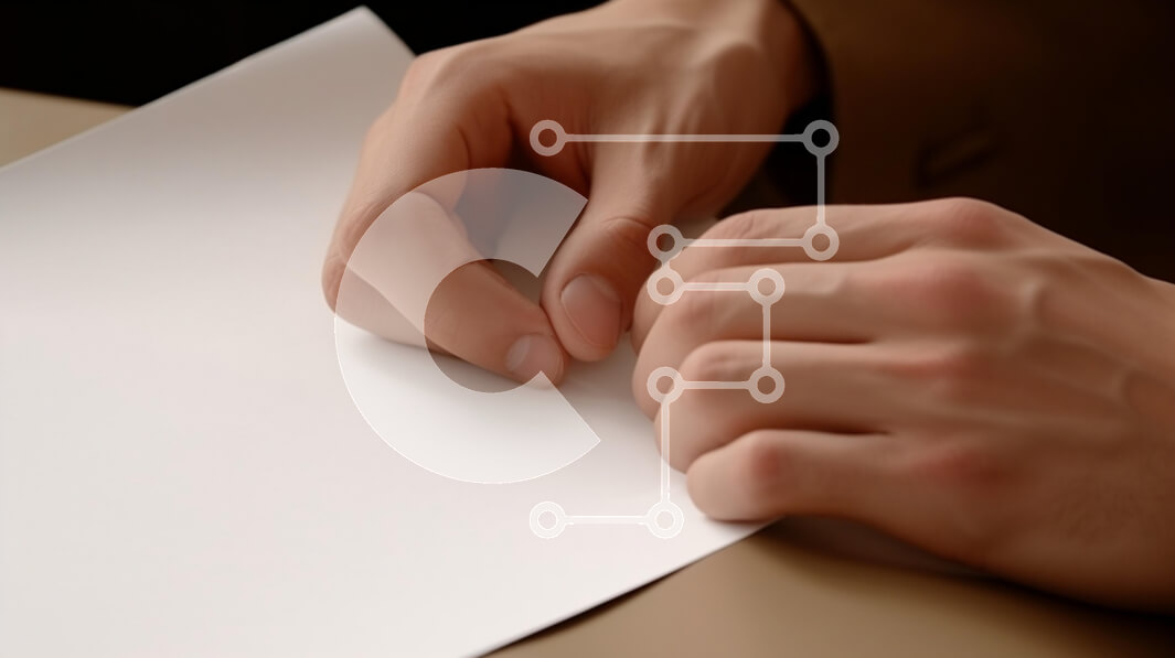 Intra Συλλεκτικό Ξύλινο Παζλ Plywood  4mm - Κοντινό πλάνο των χεριών σε κενό χαρτί Σε Ξύλινο Κουτί - Διαστάσεις: 10x10 cm – 25 κομμάτια