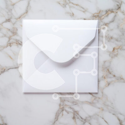 Intra Συλλεκτικό Ξύλινο Παζλ Plywood  4mm - Κλειστός λευκός φάκελος σε μαρμάρινη επιφάνεια Σε Ξύλινο Κουτί - Διαστάσεις: 10x10 cm – 25 κομμάτια - Image 1