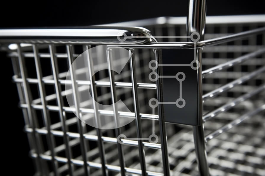 Intra Συλλεκτικό Ξύλινο Παζλ Plywood  4mm - Γυαλιστερό μεταλλικό καλάθι αγορών Σε Ξύλινο Κουτί - Διαστάσεις: 10x10 cm – 25 κομμάτια