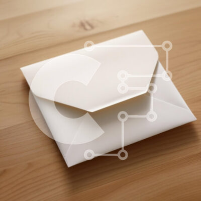 Intra Συλλεκτικό Ξύλινο Παζλ Plywood  4mm - Απλός λευκός φάκελος σε ξύλινη επιφάνεια Σε Ξύλινο Κουτί - Διαστάσεις: 10x10 cm – 25 κομμάτια - Image 1