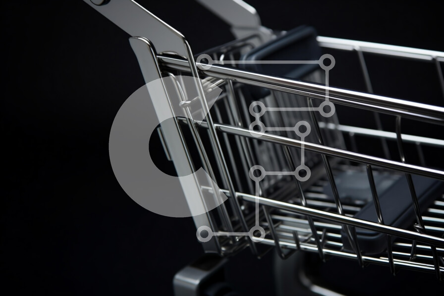 Intra Συλλεκτικό Ξύλινο Παζλ Plywood  4mm - Κοντινό πλάνο ενός καλαθιού αγορών Σε Ξύλινο Κουτί - Διαστάσεις: 10x10 cm – 25 κομμάτια