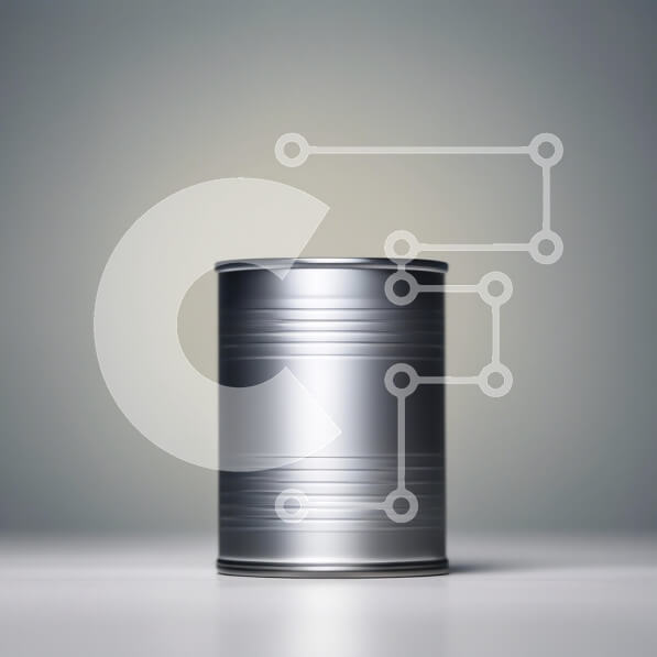 Intra Συλλεκτικό Ξύλινο Παζλ Plywood  4mm - Μεταλλικό δοχείο σε ουδέτερο φόντο Σε Ξύλινο Κουτί - Διαστάσεις: 10x10 cm – 25 κομμάτια