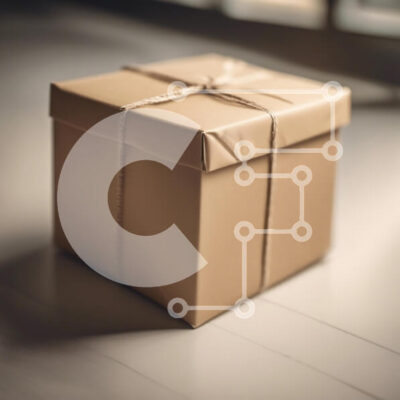 Intra Συλλεκτικό Ξύλινο Παζλ Plywood  4mm - Τυλιγμένο κουτί δώρου σε ένα πάτωμα Σε Ξύλινο Κουτί - Διαστάσεις: 10x10 cm – 25 κομμάτια - Image 1