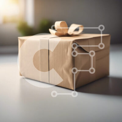 Intra Συλλεκτικό Ξύλινο Παζλ Plywood  4mm - Τυλιγμένο κουτί δώρου στο τραπέζι Σε Ξύλινο Κουτί - Διαστάσεις: 10x10 cm – 25 κομμάτια - Image 1