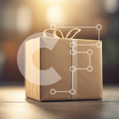 Intra Συλλεκτικό Ξύλινο Παζλ Plywood  4mm - Τυλιγμένο κουτί δώρου σε ξύλινη επιφάνεια Σε Ξύλινο Κουτί - Διαστάσεις: 10x10 cm – 25 κομμάτια - Image 1