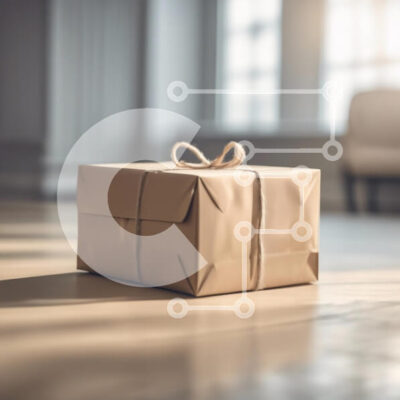 Intra Συλλεκτικό Ξύλινο Παζλ Plywood  4mm - Τυλιγμένο κουτί δώρου σε απαλό φως του ήλιου Σε Ξύλινο Κουτί - Διαστάσεις: 10x10 cm – 25 κομμάτια - Image 1