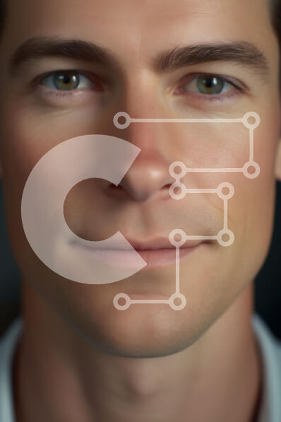 Intra Συλλεκτικό Ξύλινο Παζλ Plywood  4mm - Πορτρέτο ενός άνδρα με πράσινα μάτια Σε Ξύλινο Κουτί - Διαστάσεις Puzzle: 10x10 cm – 25 κομμάτια