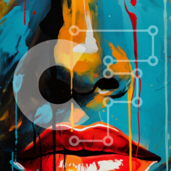 Intra Συλλεκτικό Ξύλινο Παζλ Plywood  4mm - Αφηρημένο έργο τέχνης προσώπου με έντονα χρώματα Σε Ξύλινο Κουτί - Διαστάσεις Puzzle: 10x10 cm – 25 κομμάτια - Image 1