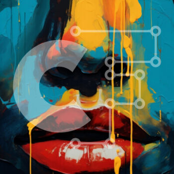 Intra Συλλεκτικό Ξύλινο Παζλ Plywood  4mm - Αφηρημένο πορτρέτο με ζωηρά χρώματα Σε Ξύλινο Κουτί - Διαστάσεις Puzzle: 10x10 cm – 25 κομμάτια - Image 1