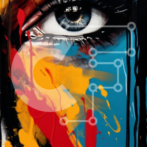 Intra Συλλεκτικό Ξύλινο Παζλ Plywood  4mm - Ζωγραφική ζωγραφικής ματιών Σε Ξύλινο Κουτί - Διαστάσεις Puzzle: 10x10 cm – 25 κομμάτια