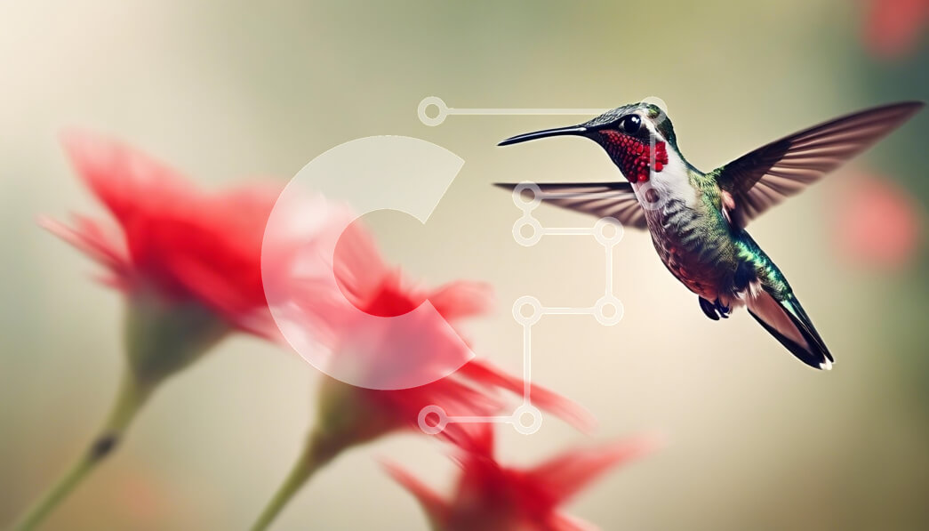 Intra Συλλεκτικό Ξύλινο Παζλ Plywood  4mm - Κολίμπρι που αιωρείται κοντά σε λουλούδια Σε Ξύλινο Κουτί - Διαστάσεις: 10x10 cm – 25 κομμάτια