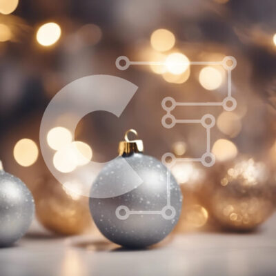 Intra Συλλεκτικό Ξύλινο Παζλ Plywood  4mm - Ασημένιο χριστουγεννιάτικο στολίδι με φώτα Bokeh Σε Ξύλινο Κουτί - Διαστάσεις: 10x10 cm – 25 κομμάτια - Image 1