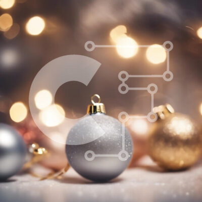 Intra Συλλεκτικό Ξύλινο Παζλ Plywood  4mm - Ασημένιο Χριστουγεννιάτικο Στολίδι με Φωτάκια Σε Ξύλινο Κουτί - Διαστάσεις: 10x10 cm – 25 κομμάτια - Image 1