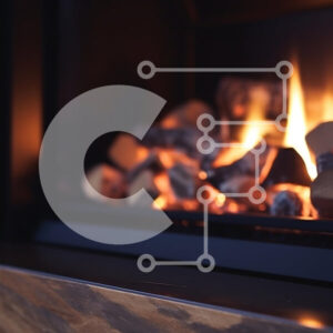 Intra Συλλεκτικό Ξύλινο Παζλ Plywood  4mm - Άνετο τζάκι με φλόγες που τρεμοπαίζουν Σε Ξύλινο Κουτί - Διαστάσεις Puzzle: 10x10 cm – 25 κομμάτια