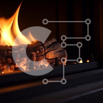 Intra Συλλεκτικό Ξύλινο Παζλ Plywood  4mm - Άνετο τζάκι εσωτερικού χώρου με φλόγες που χορεύουν Σε Ξύλινο Κουτί - Διαστάσεις Puzzle: 10x10 cm – 25 κομμάτια - Image 1