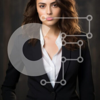 Intra Συλλεκτικό Ξύλινο Παζλ Plywood  4mm - Γυναίκα με αυτοπεποίθηση με επαγγελματική ενδυμασία Σε Ξύλινο Κουτί - Διαστάσεις Puzzle: 10x10 cm – 25 κομμάτια - Image 1