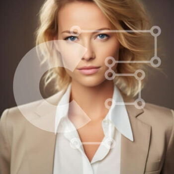 Intra Συλλεκτικό Ξύλινο Παζλ Plywood  4mm - Γυναίκα με αυτοπεποίθηση με επαγγελματική ενδυμασία Σε Ξύλινο Κουτί - Διαστάσεις Puzzle: 10x10 cm – 25 κομμάτια - Image 1