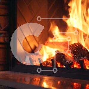 Intra Συλλεκτικό Ξύλινο Παζλ Plywood  4mm - Άνετο τζάκι με πέτρινο περιβάλλον Σε Ξύλινο Κουτί - Διαστάσεις Puzzle: 10x10 cm – 25 κομμάτια