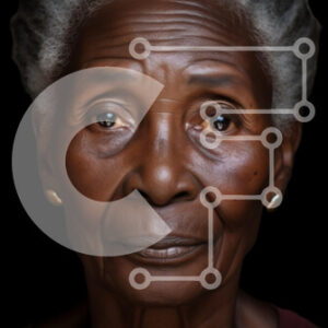 Intra Συλλεκτικό Ξύλινο Παζλ Plywood  4mm - Ηλικιωμένη γυναίκα με ασημένια μαλλιά Σε Ξύλινο Κουτί - Διαστάσεις Puzzle: 10x10 cm – 25 κομμάτια