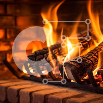 Intra Συλλεκτικό Ξύλινο Παζλ Plywood  4mm - Άνετο τζάκι με αναμμένα κούτσουρα Σε Ξύλινο Κουτί - Διαστάσεις Puzzle: 10x10 cm – 25 κομμάτια - Image 1