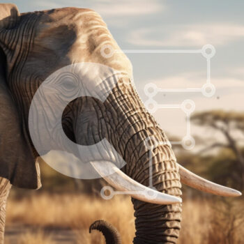 Intra Συλλεκτικό Ξύλινο Παζλ Plywood 4mm - Majestic Elephant στη Σαβάνα Σε Ξύλινο Κουτί - Διαστάσεις: 10x10 cm – 25 κομμάτια - Image 1