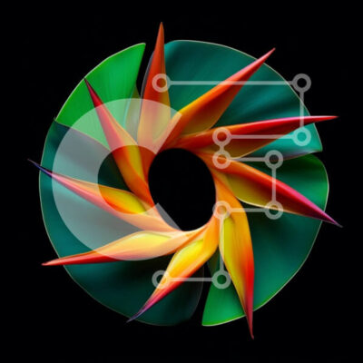 Intra Συλλεκτικό Ξύλινο Παζλ Plywood 4mm - Πολύχρωμη σπείρα από φύλλα και πέταλα Σε Ξύλινο Κουτί - Διαστάσεις Puzzle: 10x10 cm – 25 κομμάτια - Image 1