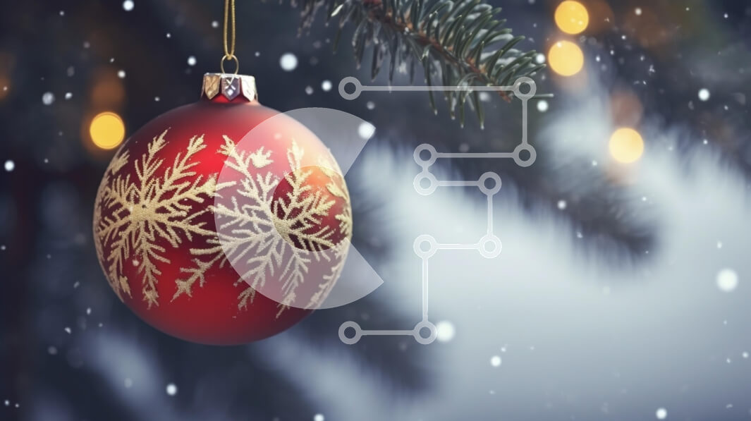 Intra Συλλεκτικό Ξύλινο Παζλ Plywood  4mm - Κόκκινο χριστουγεννιάτικο στολίδι με νιφάδες χιονιού Σε Ξύλινο Κουτί - Διαστάσεις: 10x10 cm – 25 κομμάτια