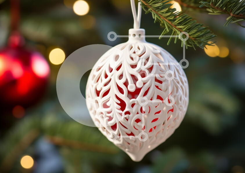 Intra Συλλεκτικό Ξύλινο Παζλ Plywood  4mm - Κομψό χριστουγεννιάτικο στολίδι στο δέντρο Σε Ξύλινο Κουτί - Διαστάσεις: 10x10 cm – 25 κομμάτια