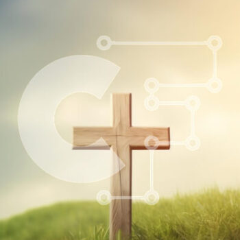 Intra Συλλεκτικό Ξύλινο Παζλ Plywood  4mm - Ξύλινος σταυρός σε έναν χορταριασμένο λόφο στο ηλιοβασίλεμα Σε Ξύλινο Κουτί - Διαστάσεις Puzzle: 10x10 cm – 25 κομμάτια - Image 1