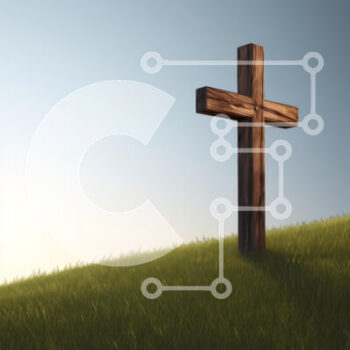 Intra Συλλεκτικό Ξύλινο Παζλ Plywood  4mm - Ξύλινος σταυρός σε λόφο Σε Ξύλινο Κουτί - Διαστάσεις Puzzle: 10x10 cm – 25 κομμάτια - Image 1