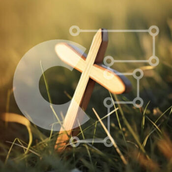 Intra Συλλεκτικό Ξύλινο Παζλ Plywood  4mm - Ξύλινος σταυρός σε γρασίδι Σε Ξύλινο Κουτί - Διαστάσεις Puzzle: 10x10 cm – 25 κομμάτια - Image 1